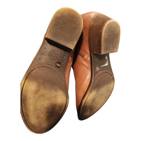 Lucky Brand Bardon 2 Brown Leather Zip Booties Women’s Size 8.5M Good Condition - Picture 8 of 11